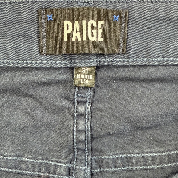 Paige Jeans Mens Size 31 Navy Federal Slim Straight - Picture 13 of 16
